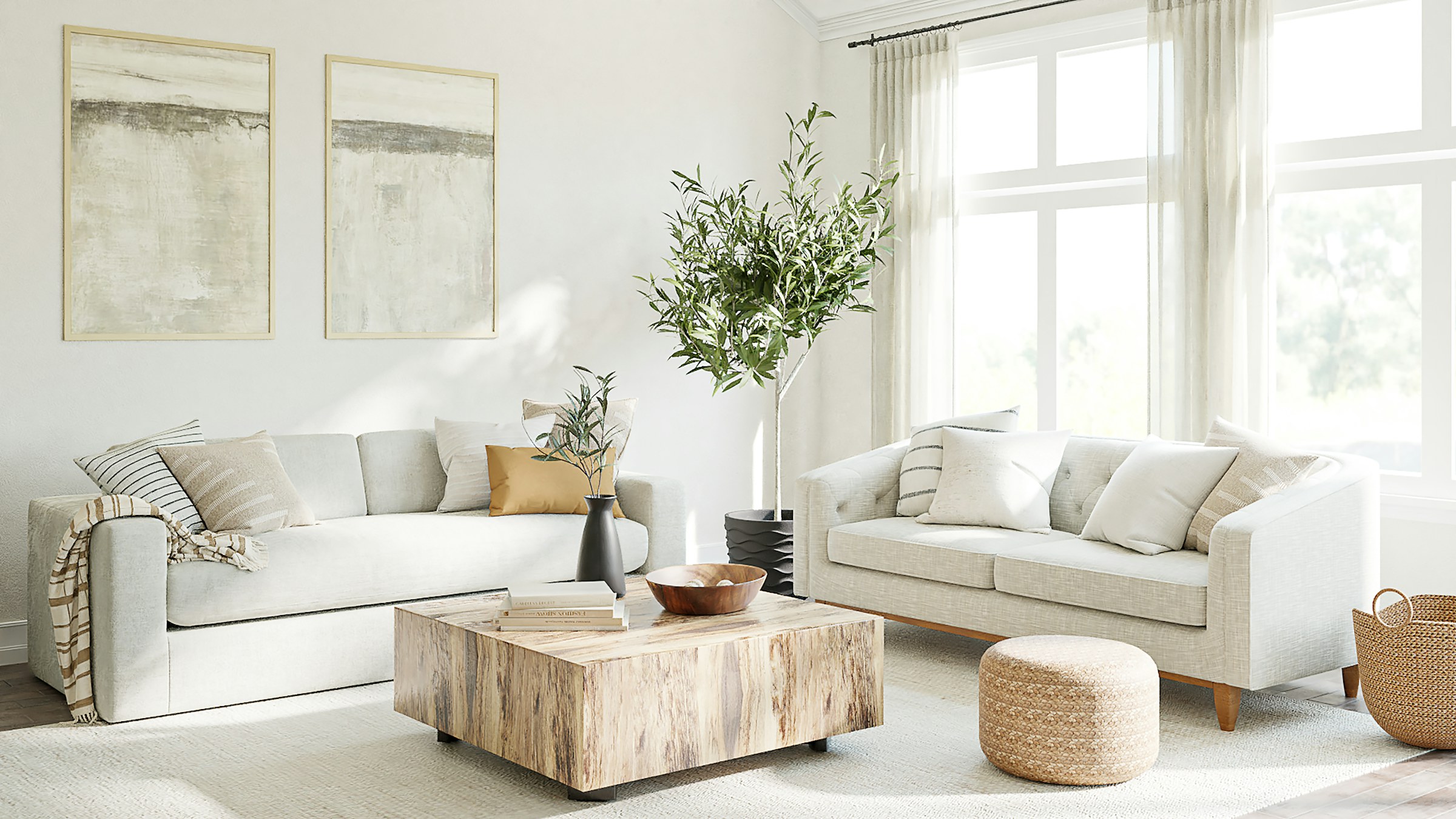 Spotless living room cleaned by a family-owned cleaning company